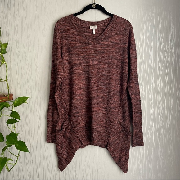 LOGO by Lori Goldstein Size Small Melange Cotton Cashmere Blend Pullover - Picture 1 of 8